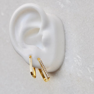 Oval Zircons Earring